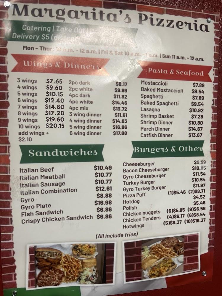 Margarita's Pizzeria Menu image 3