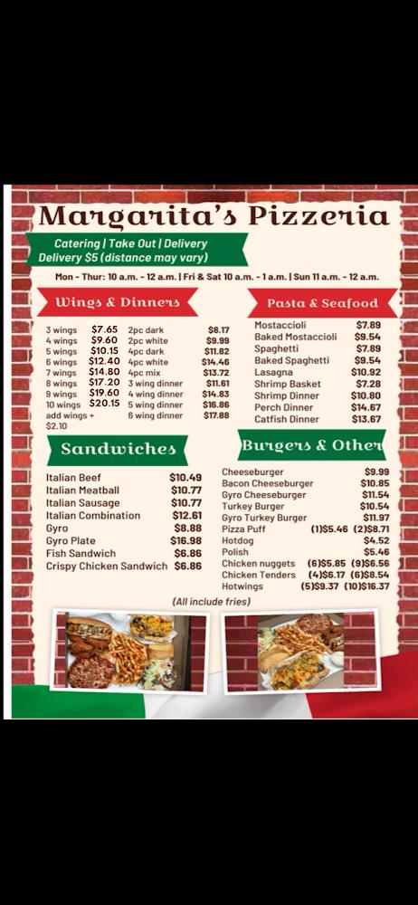 Margarita's Pizzeria Menu image 4